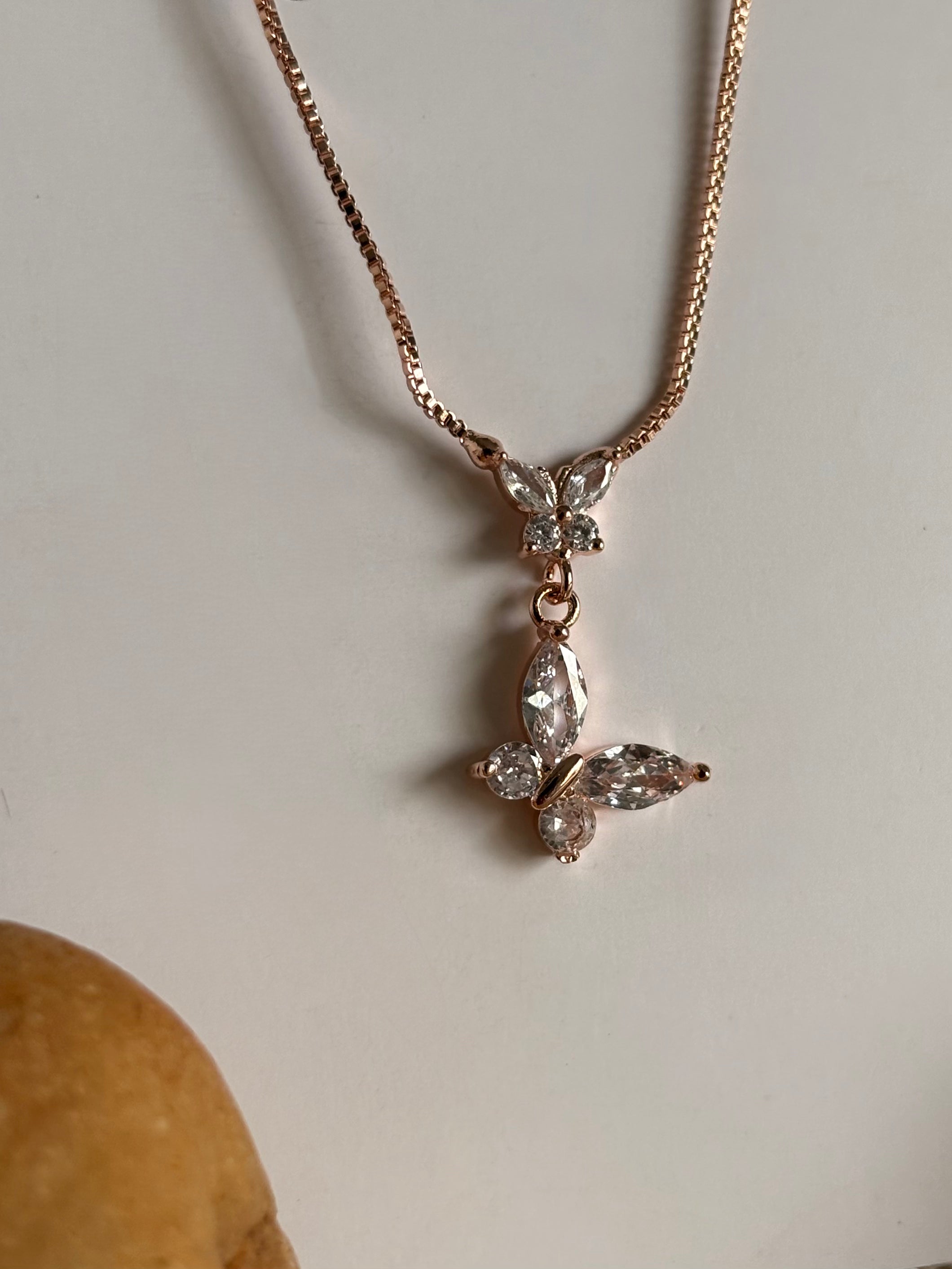 Butterfly Stone Necklace