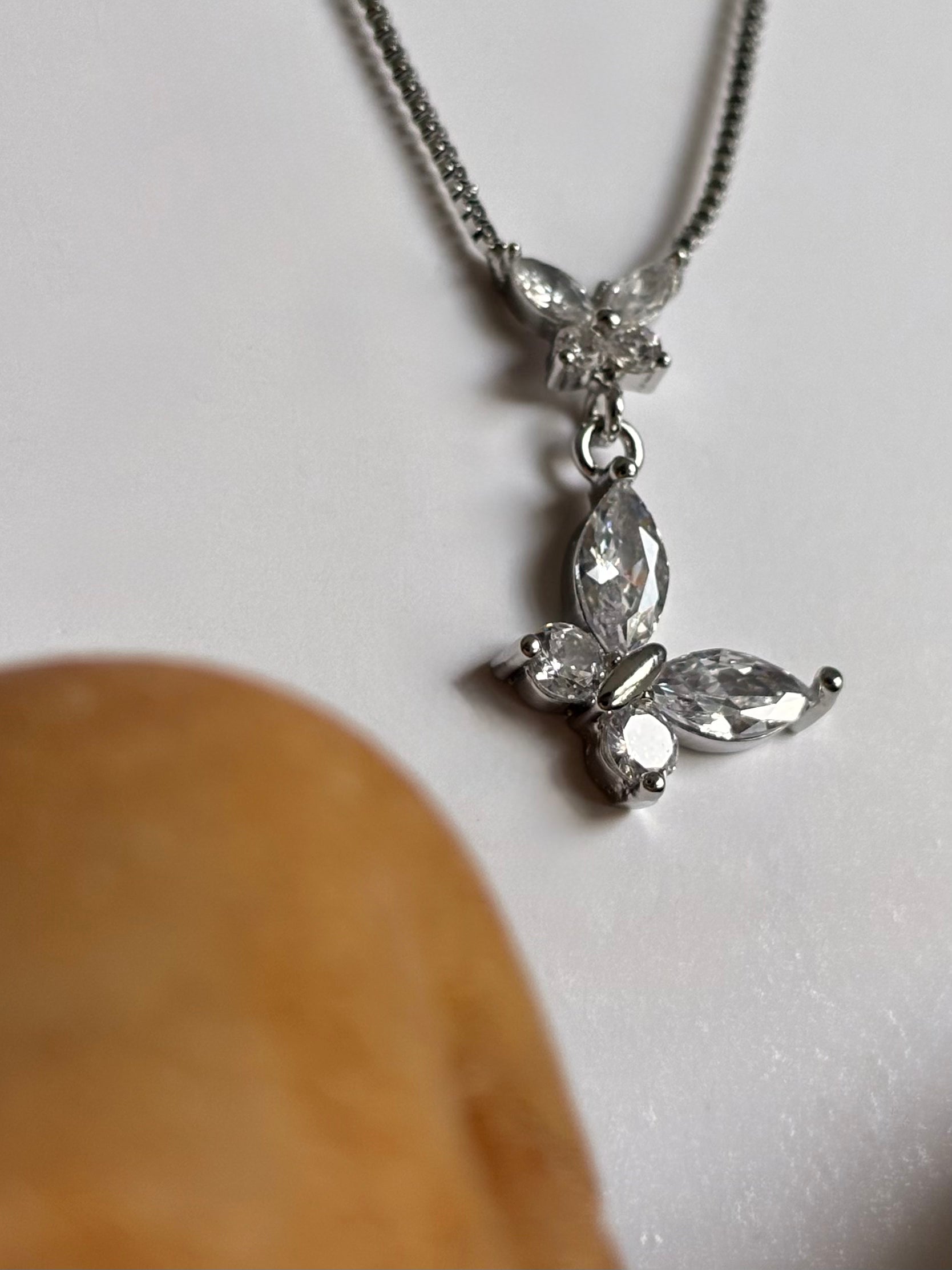 Butterfly Stone Necklace