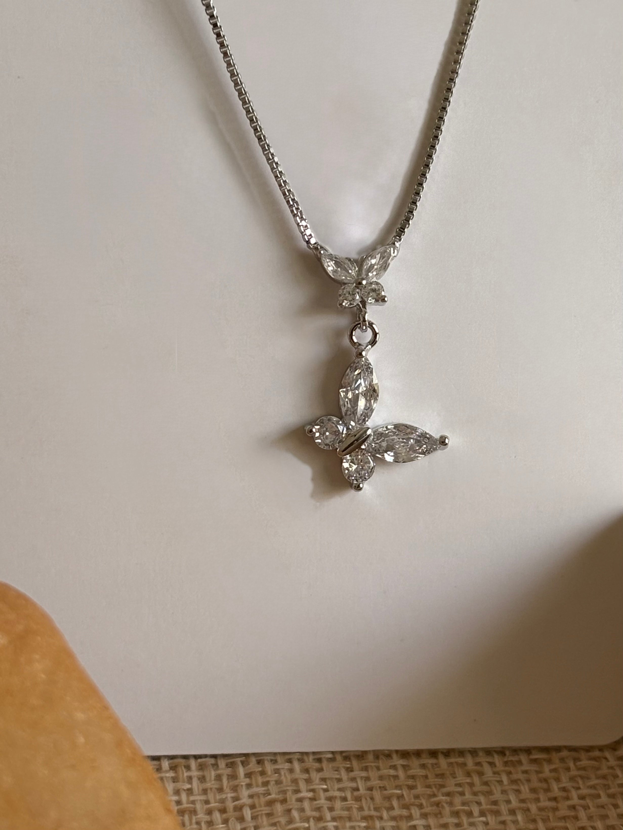 Butterfly Stone Necklace