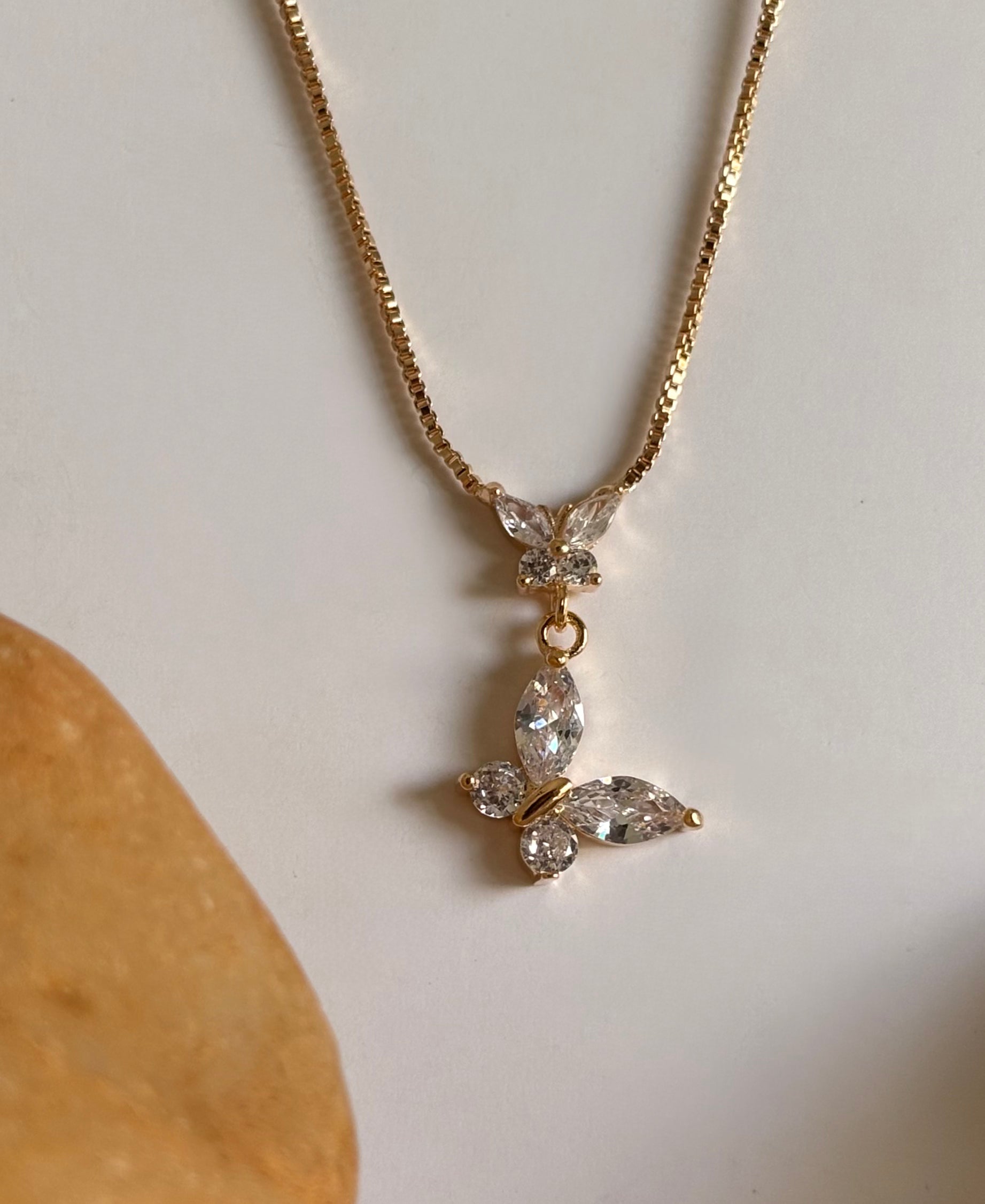 Butterfly Stone Necklace