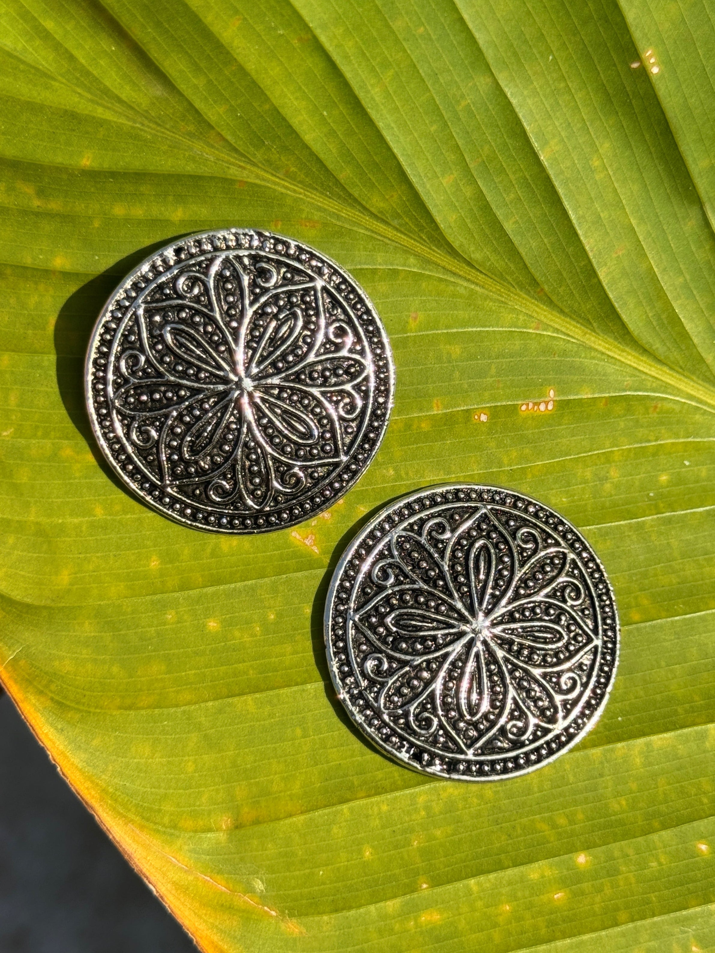 Floral Silver Studs