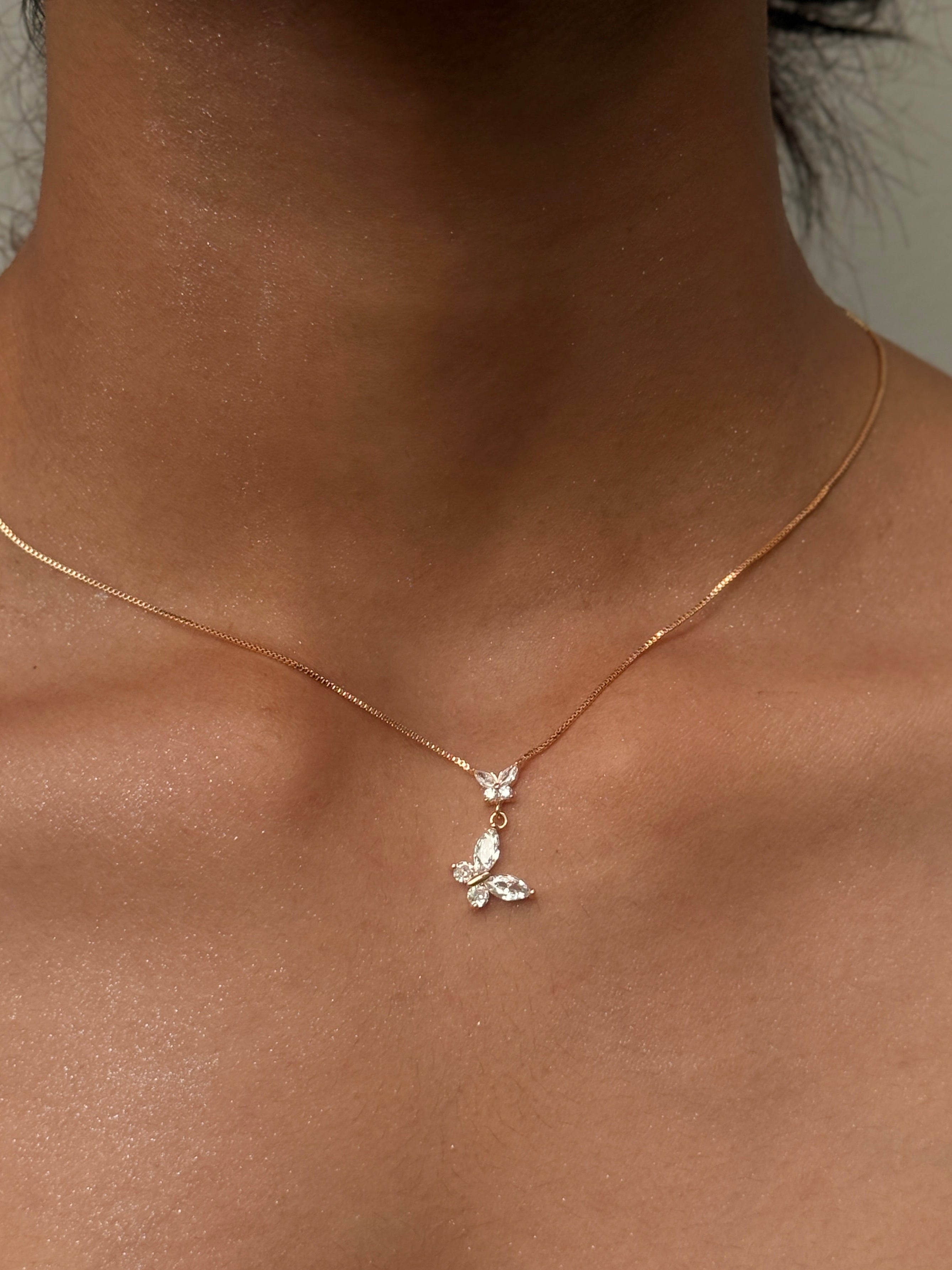 Butterfly Stone Necklace