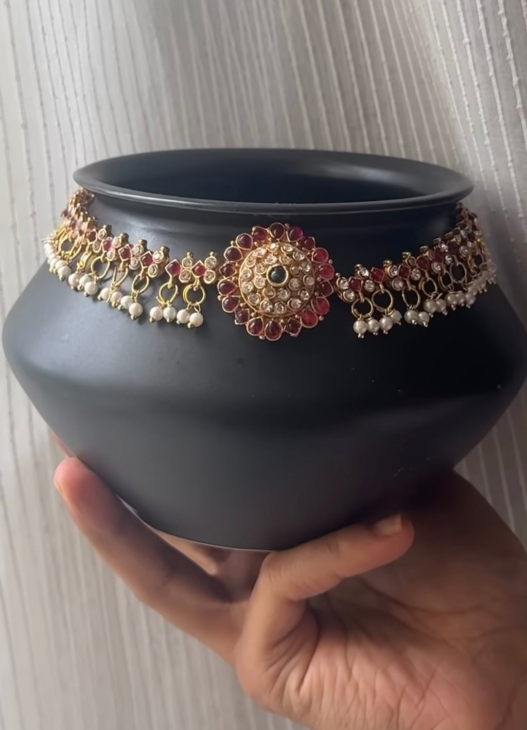 Royal Ruby Kundan Choker Set