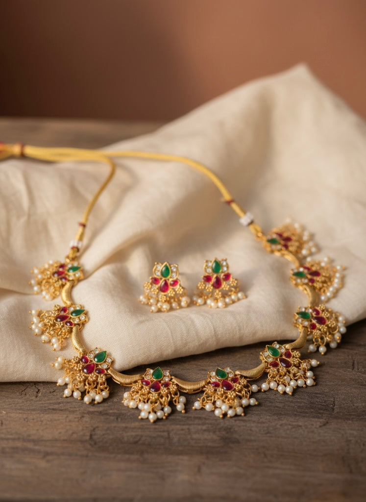 Amara Pearl Necklace Set