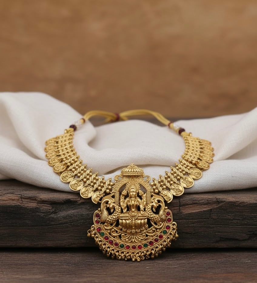 Traditional Lakshmi Coin Temple Jewellery Set