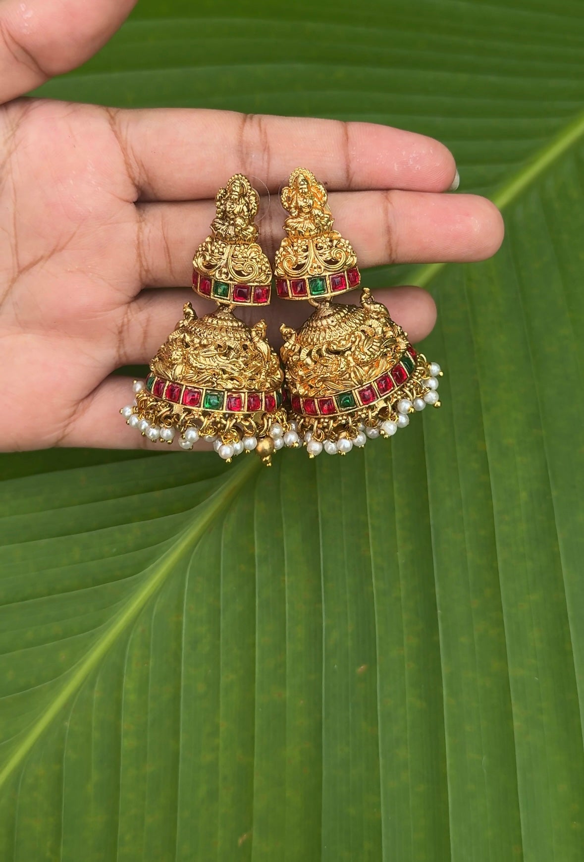 Traditional Temple Jhumka Earrings