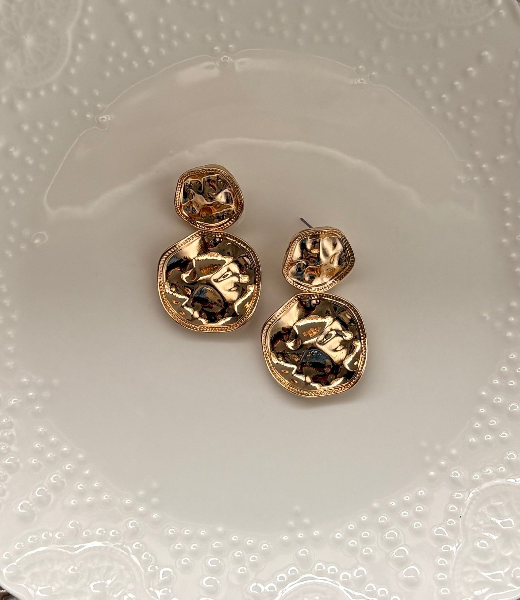 Textured Drop Earrings