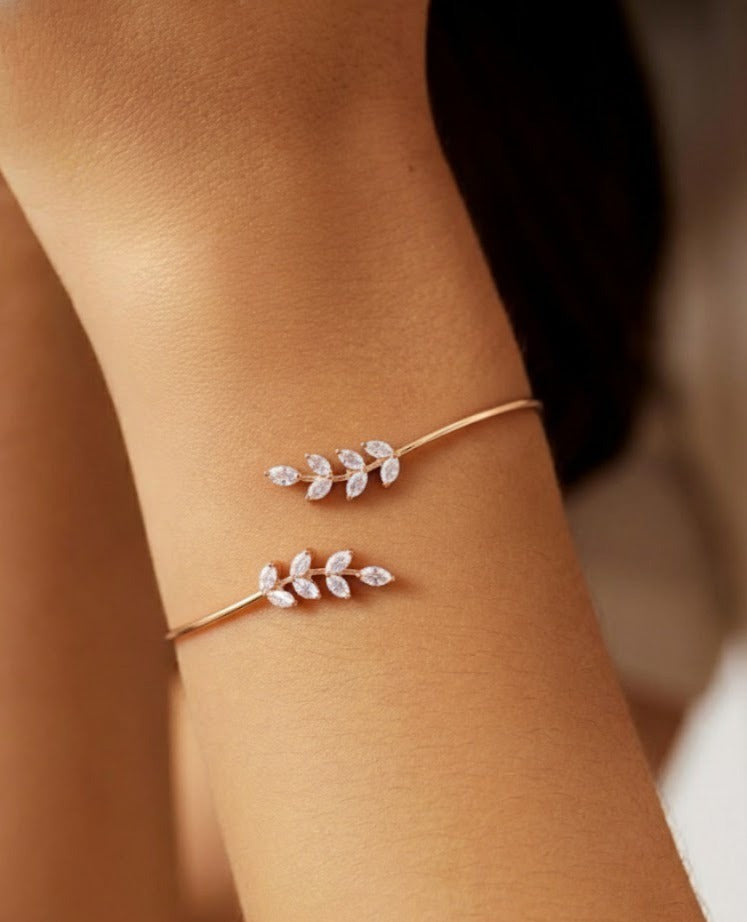 Crystal Leaf Bracelet