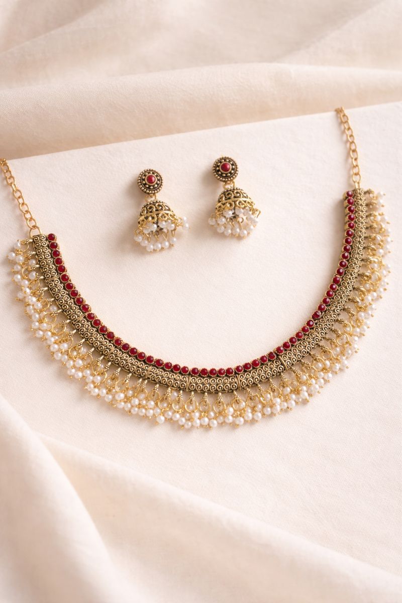 Royal Pearl Necklace Set