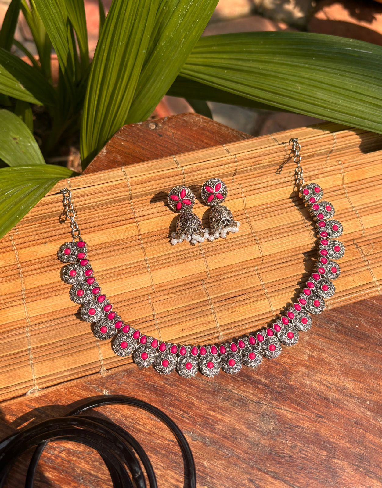 Heritage Oxidized Necklace Set