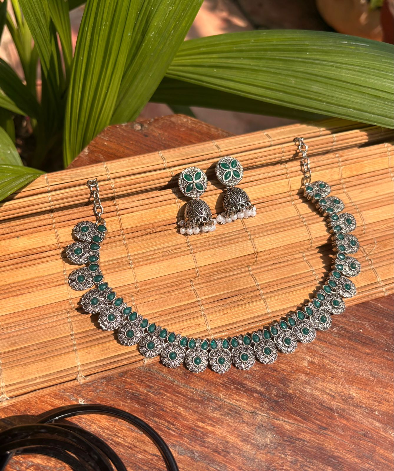 Heritage Oxidized Necklace Set