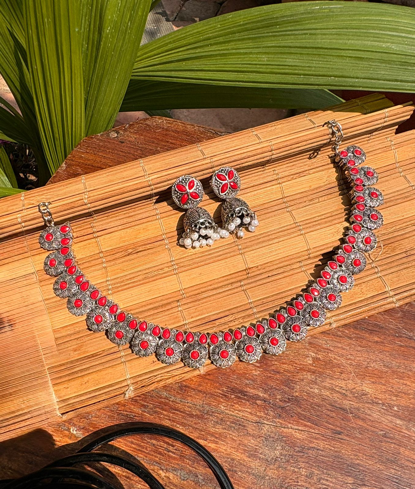 Heritage Oxidized Necklace Set