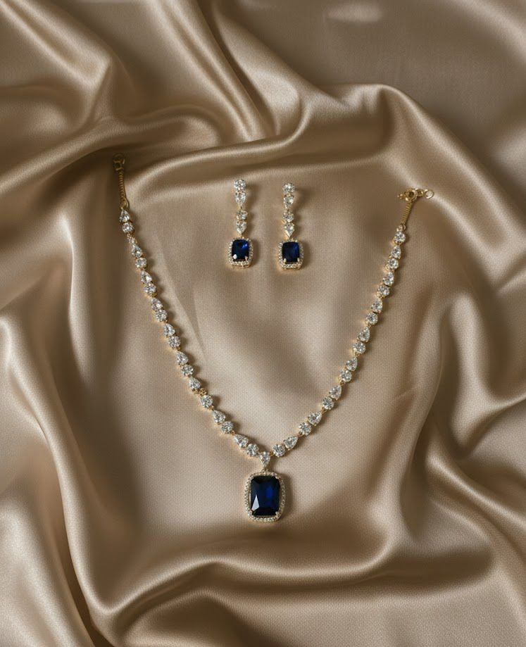 Sapphire Solitaire Elegance Set