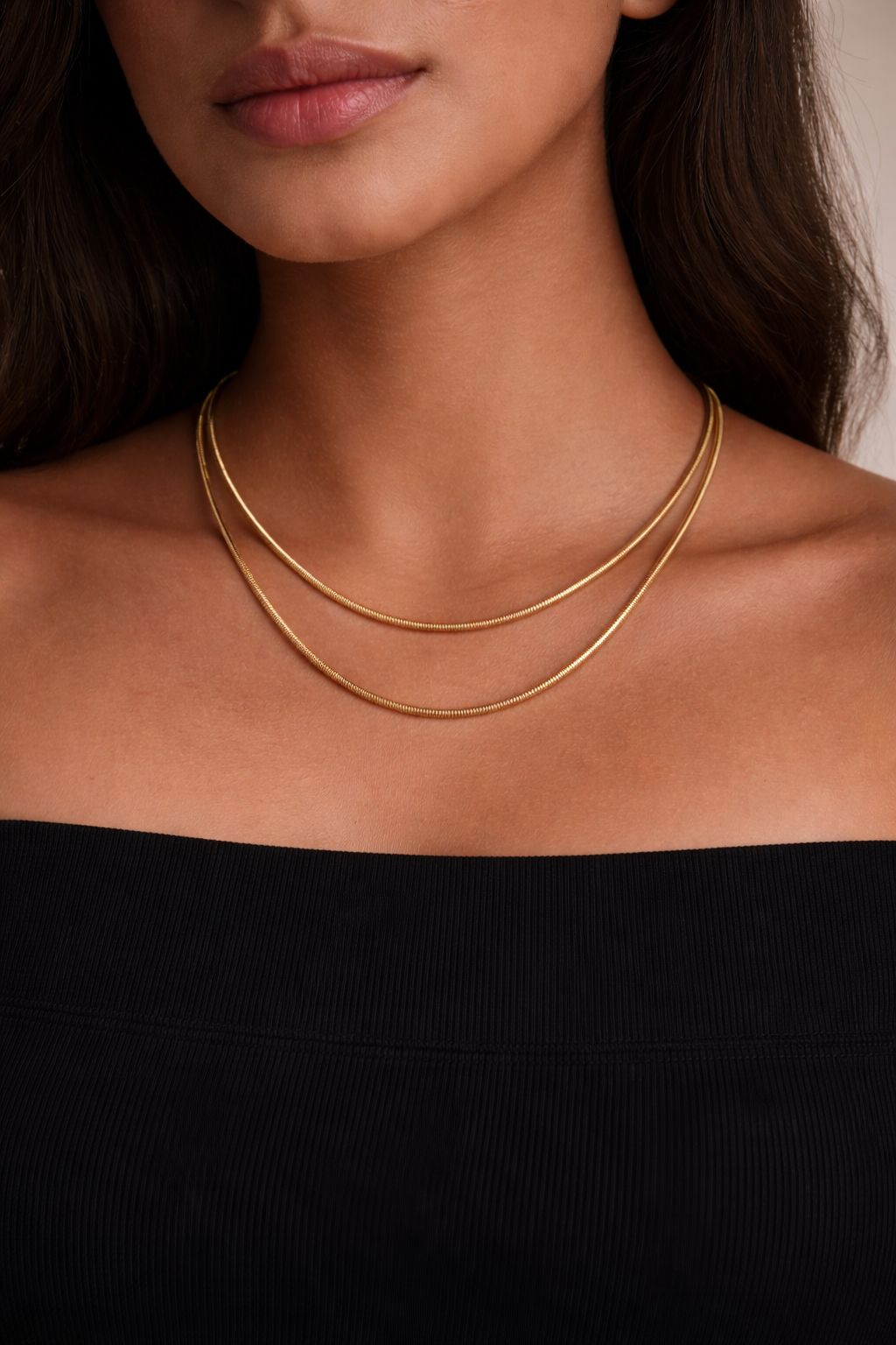 Golden Duo Layered Chain Necklace