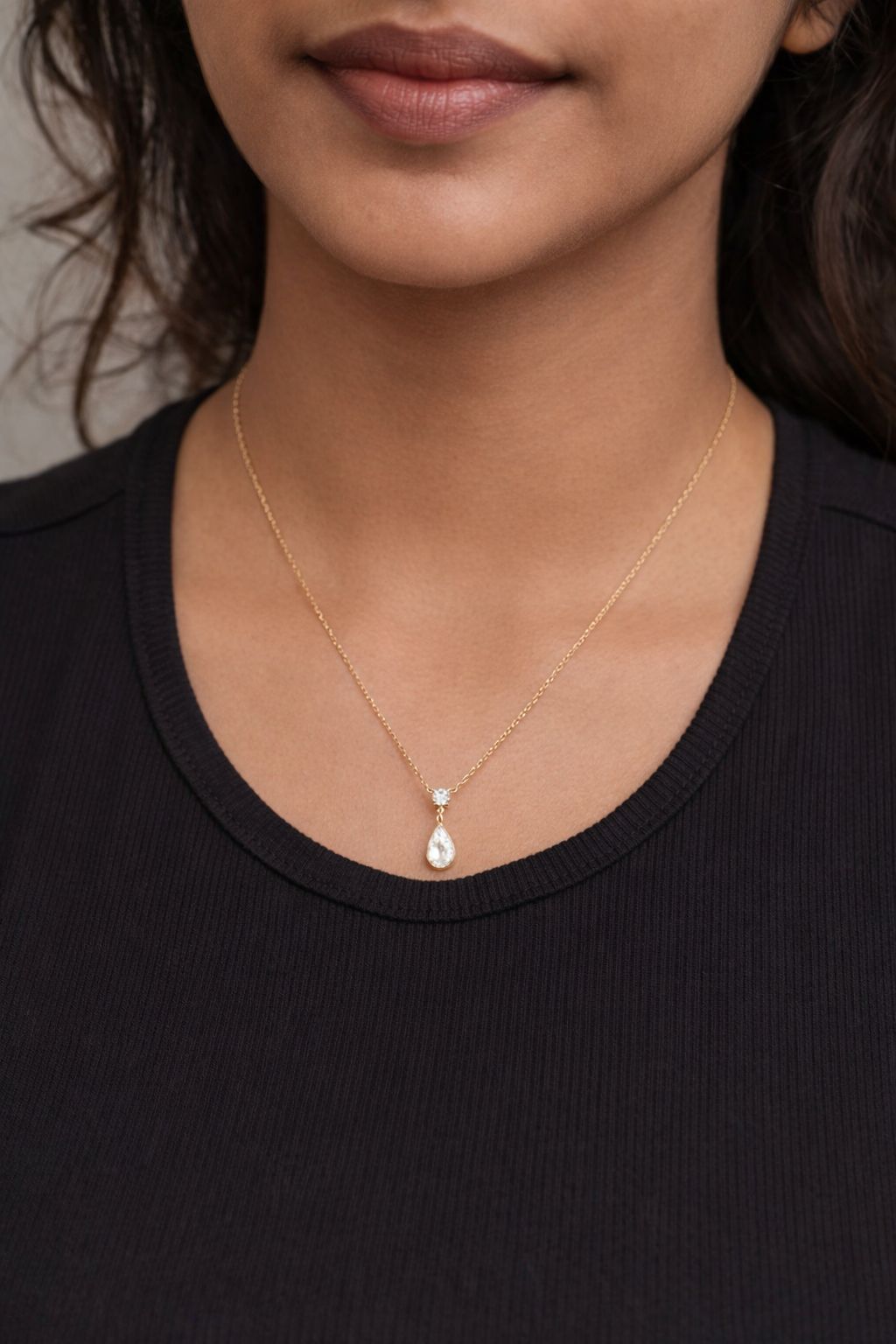 Celeste Teardrop Pendant Necklace
