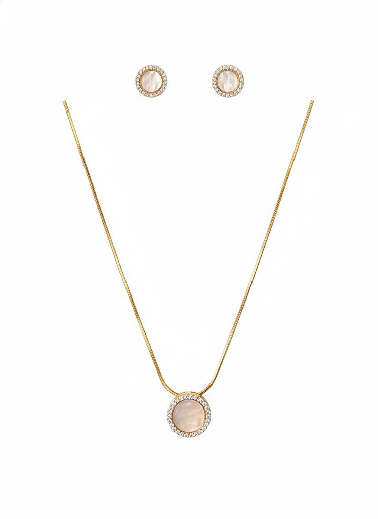 Blush Halo Pendant Set