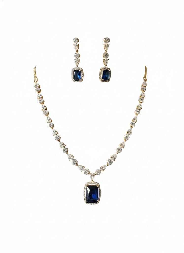 Sapphire Solitaire Elegance Set