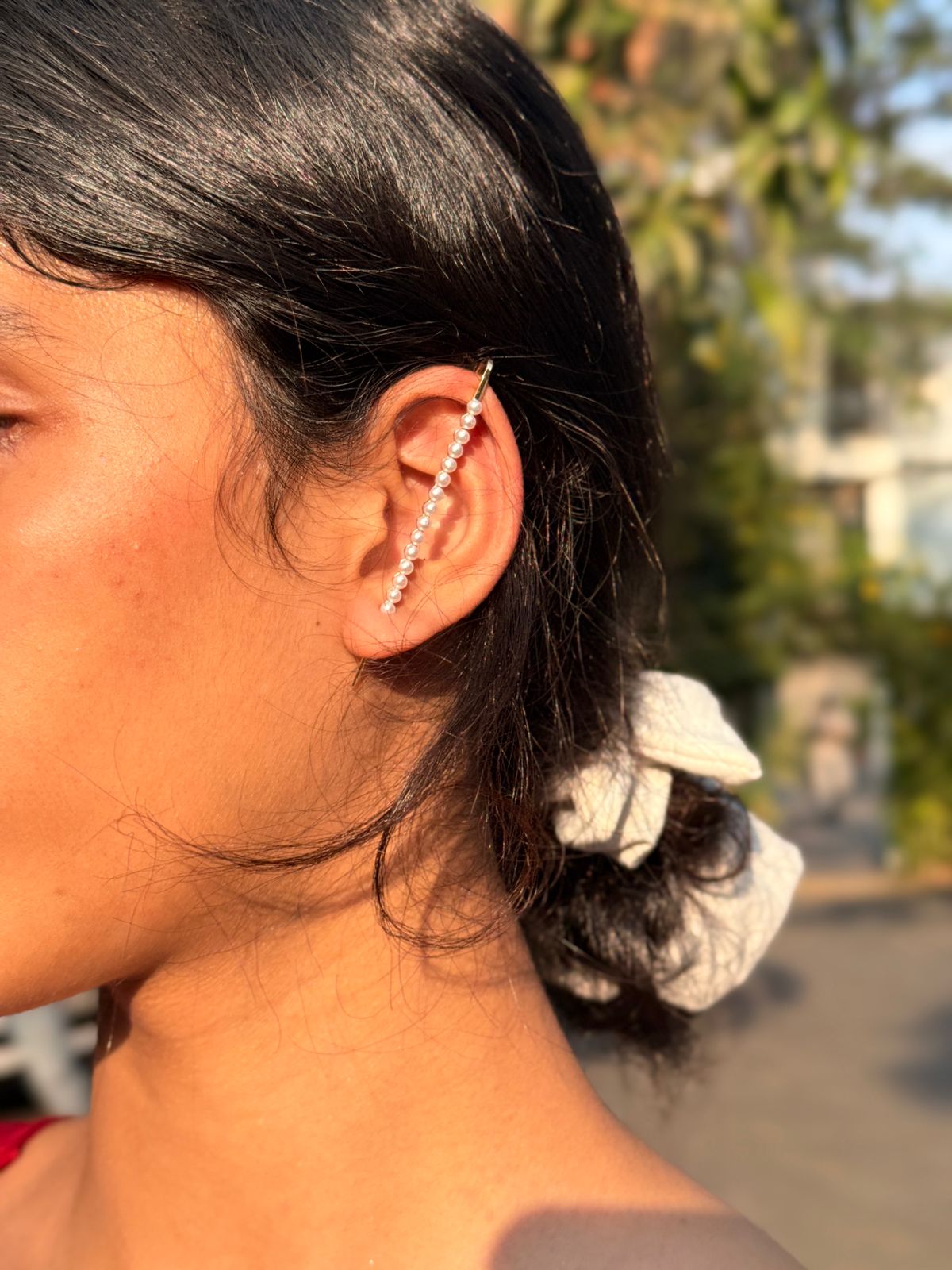 Pearl Line Ear Cuff