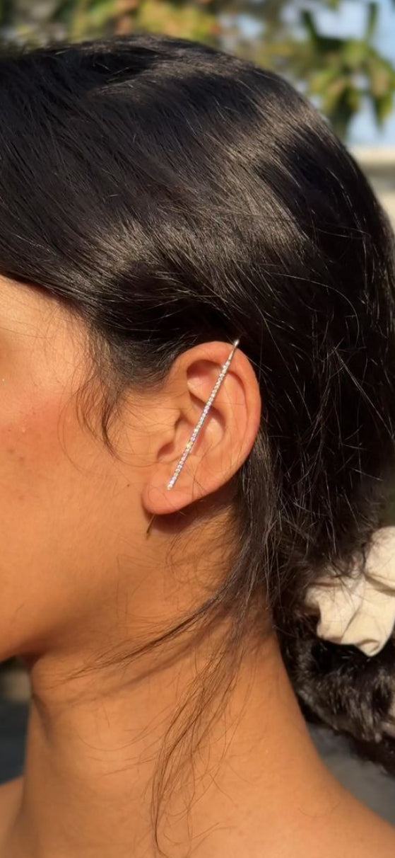 Crystal Line Ear Cuff