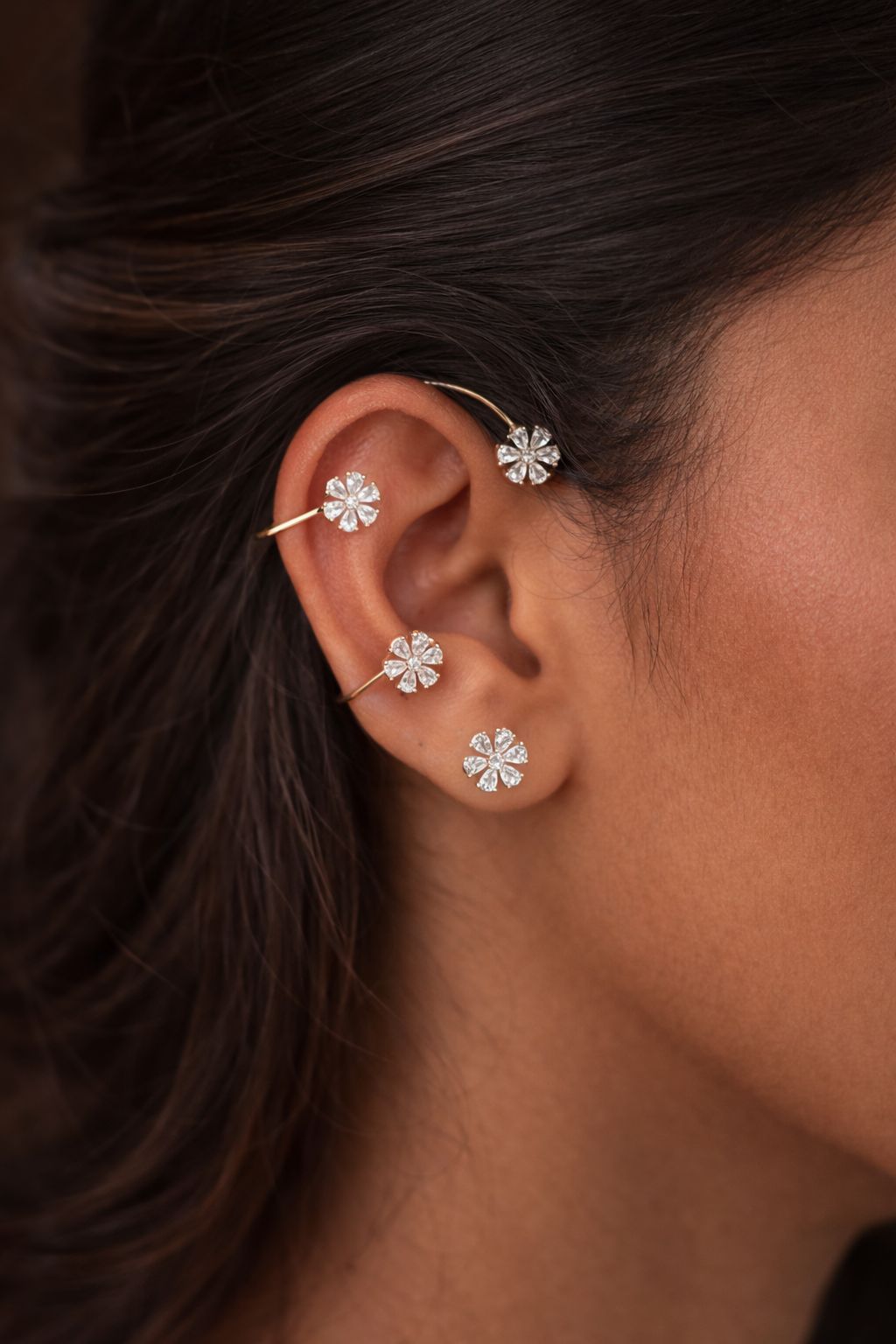 Halo Bloom Ear Cuff