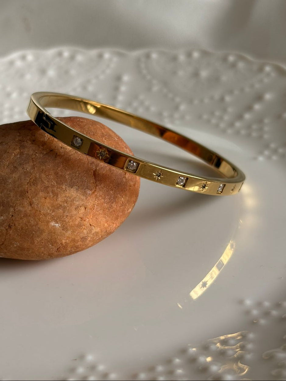 Celestia Spark Gold Bangle
