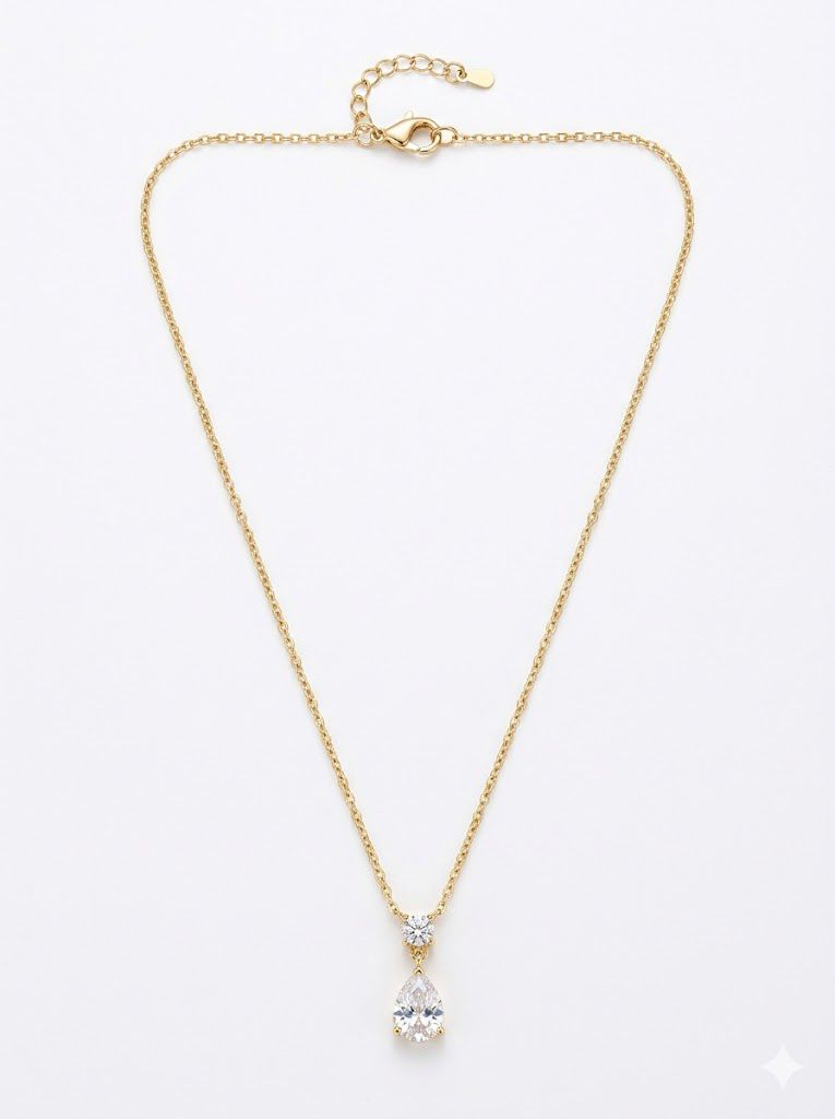 Celeste Teardrop Pendant Necklace