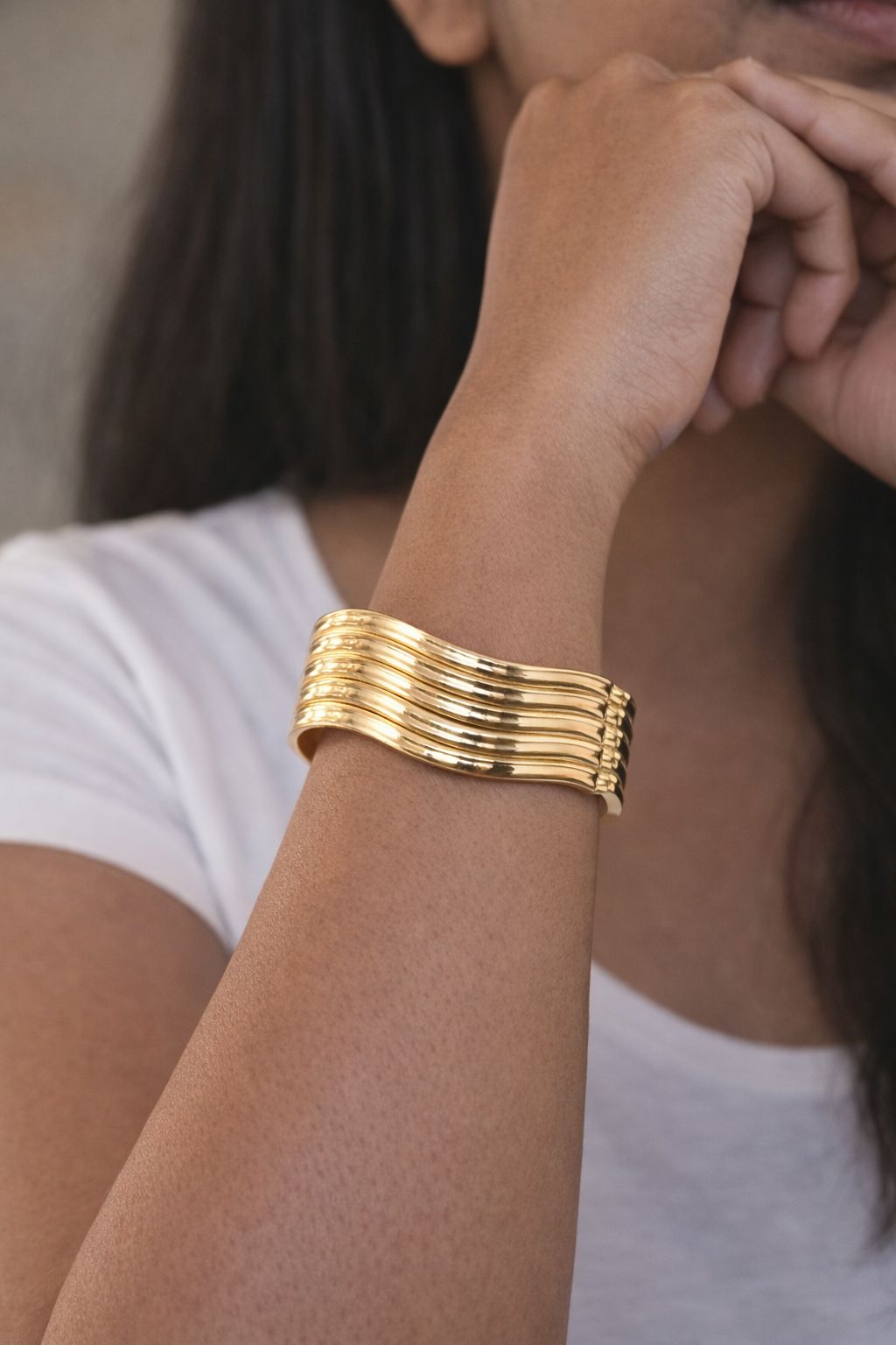 Golden Wave Cuff