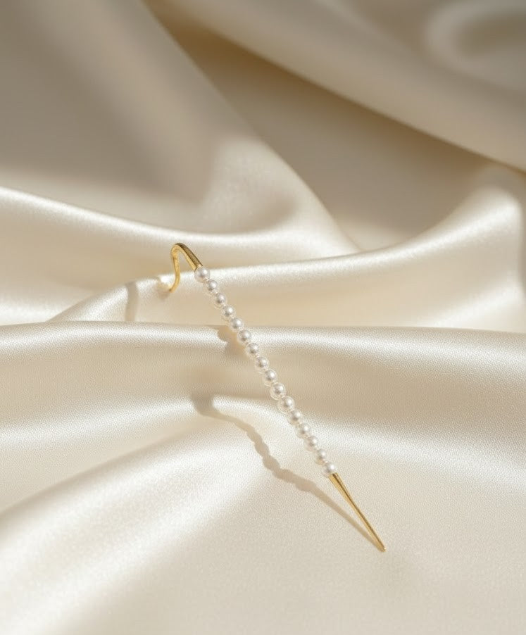 Pearl Line Ear Cuff