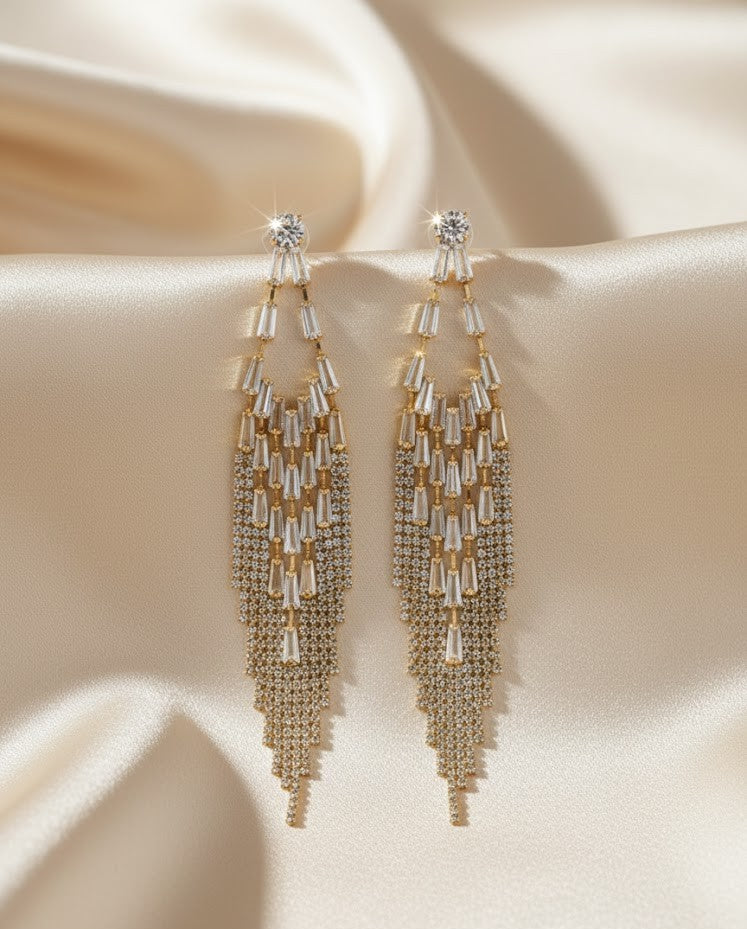Crystal Waterfall Earrings